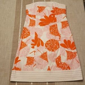Lilly Pulitzer Strapless Seeing Double Umbrella Dress